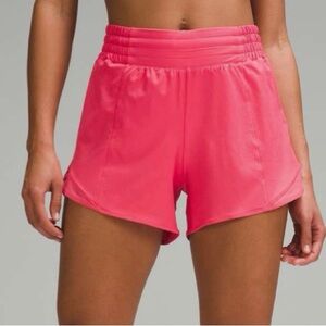 Lululemon glaze pink hotty hot high rise 4 inch